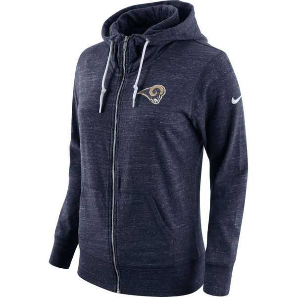 Women's Nike Rams Fresh Logo Navy Full Zip Hoodie,We sell and wholesale Women's Nike Rams Fresh Logo Navy Full Zip Hoodie on line form chian!